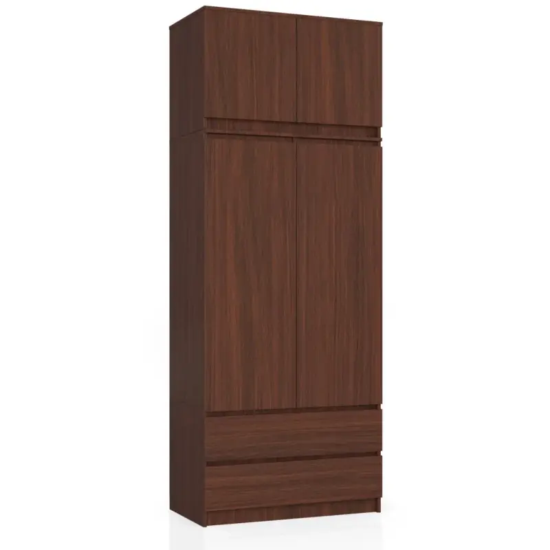 Nová Kolekce Šatní skříň s nástavcem 90 cm LOTA - wenge