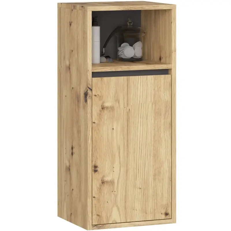 Závěsná koupelnová skříňka MARLION - dub artisan / šedá Must-Have