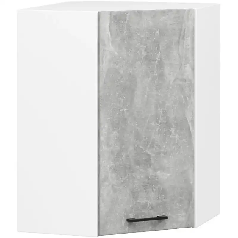 Cenová Bomba Horní rohová kuchyňská skříňka 60x60 cm VERMINA - bílá / beton