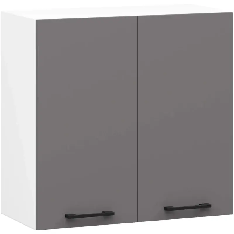 Ověřený Závěsná kuchyňská skříňka 60 cm VERMINA - bílá / šedá